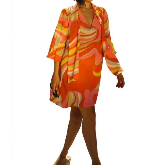 NEW CATHERINE GEE aussie short dress in sherbert - Picture 3 of 3